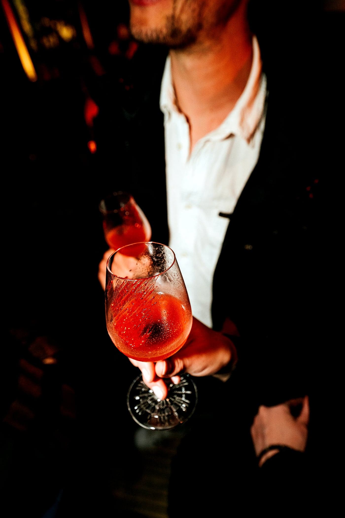 A drink handed over at the bar